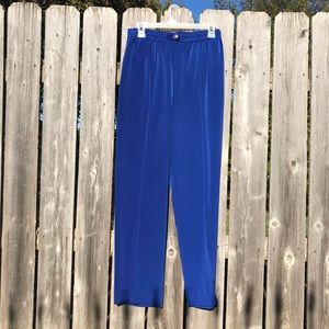 Blue elastic waist pants by Nancy Bolen sz12